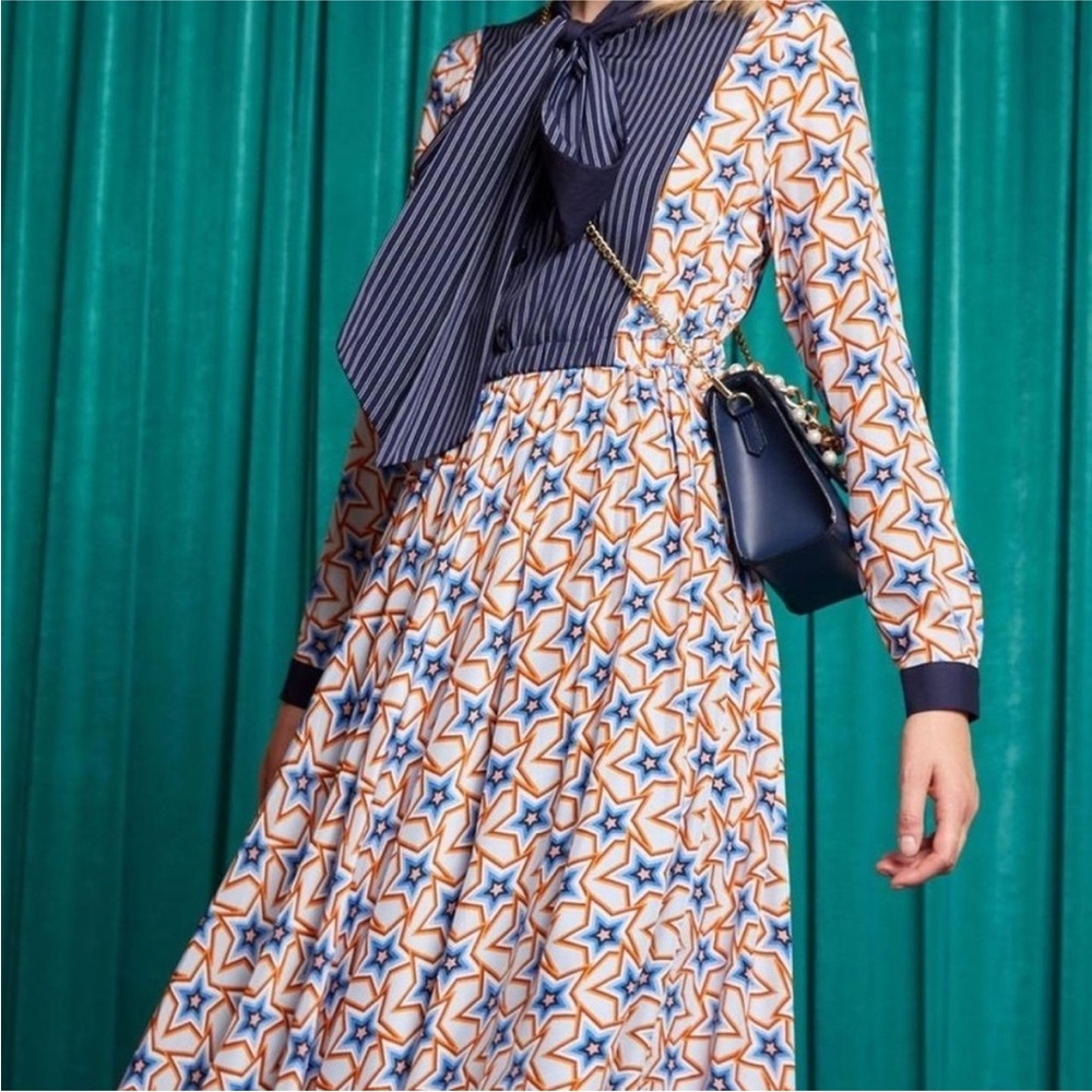 Sister Jane Navy and Orange Long Sleeve Dress - Picture 10 of 11